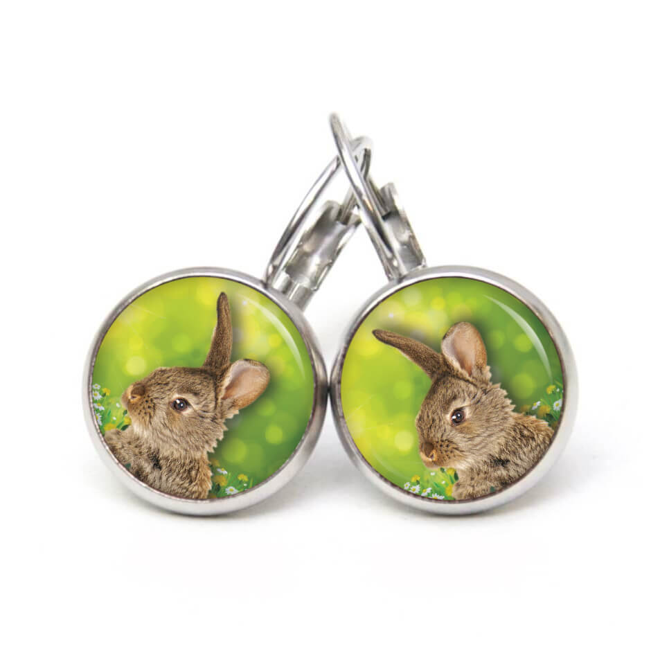 Ohrstecker, Ohrhänger, Clipse & Druckknopf – Motiv Osterhase Ostern brauner Hase – Schmuck aus Edelstahl Ohrstecker, Ohrhänger, Clipse & Druckknopf – Motiv Osterhase Ostern brauner Hase – Schmuck aus Edelstahl