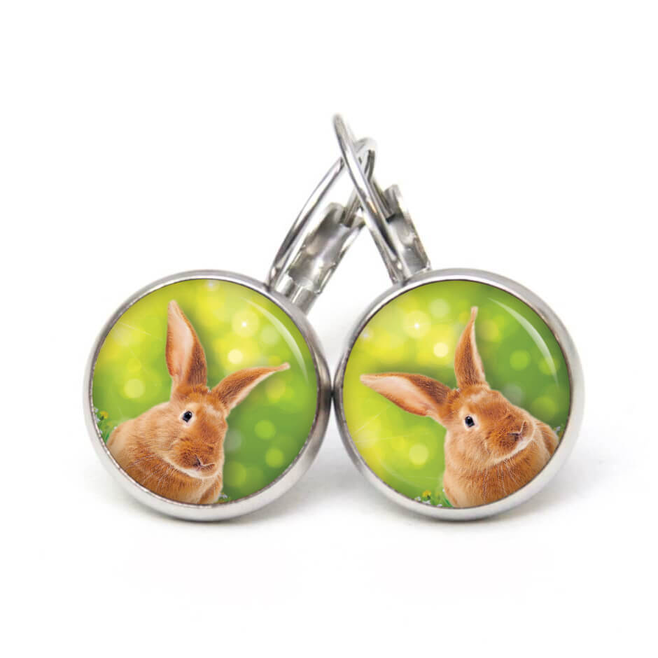 Ohrstecker, Ohrhänger, Clipse & Druckknopf – Motiv Osterhase Ostern rotbrauner Hase – Schmuck aus Edelstahl Ohrstecker, Ohrhänger, Clipse & Druckknopf – Motiv Osterhase Ostern rotbrauner Hase – Schmuck aus Edelstahl