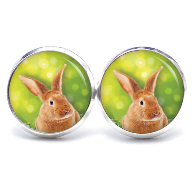 Ohrstecker, Ohrhänger, Clipse & Druckknopf – Motiv Osterhase Ostern rotbrauner Hase – Schmuck aus Edelstahl Ohrstecker, Ohrhänger, Clipse & Druckknopf – Motiv Osterhase Ostern rotbrauner Hase – Schmuck aus Edelstahl