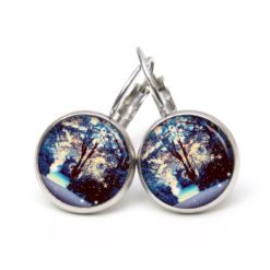Druckknopf Ohrstecker Ohrhänger Clipse verträumte Winterlandschaft Winterohrringe Druckknopf Ohrstecker Ohrhänger Clipse verträumte Winterlandschaft Winterohrringe