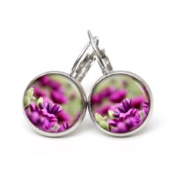 Ohrstecker, Ohrhänger, Clipse & Druckknopf – Motiv Violette Magariten Blumen – Schmuck aus Edelstahl Ohrstecker, Ohrhänger, Clipse & Druckknopf – Motiv Violette Magariten Blumen – Schmuck aus Edelstahl