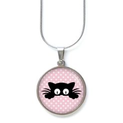 Ohrstecker, Ohrhänger, Clipse & Druckknopf – Motiv neugierige Katze – Schmuck aus Edelstahl Ohrstecker, Ohrhänger, Clipse & Druckknopf – Motiv neugierige Katze – Schmuck aus Edelstahl