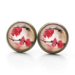 Ohrstecker, Ohrhänger, Clipse & Druckknopf mit romantischen Sakura Blüten – Schmuck aus Edelstahl von Just Trisha Ohrstecker, Ohrhänger, Clipse & Druckknopf mit romantischen Sakura Blüten – Schmuck aus Edelstahl von Just Trisha