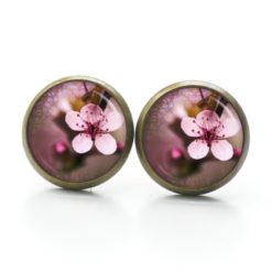 Ohrstecker, Ohrhänger, Clipse & Druckknopf – Motiv Kirschblüten Rosa – Schmuck aus Edelstahl Ohrstecker, Ohrhänger, Clipse & Druckknopf - Motiv Kirschblüten Rosa - Schmuck aus Edelstahl