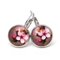 Ohrstecker, Ohrhänger, Clipse & Druckknopf – Motiv Kirschblüten Rosa – Schmuck aus Edelstahl Ohrstecker, Ohrhänger, Clipse & Druckknopf - Motiv Kirschblüten Rosa - Schmuck aus Edelstahl