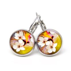 Ohrstecker, Ohrhänger, Clipse & Druckknopf – Motiv Frühlingsblüten Gold – Schmuck aus Edelstahl Ohrstecker, Ohrhänger, Clipse & Druckknopf - Motiv Frühlingsblüten Gold - Schmuck aus Edelstahl