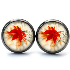 Ohrstecker, Ohrhänger, Clipse & Druckknopf – Motiv rotes Ahorn Blatt Herbst – Schmuck aus Edelstahl Ohrstecker, Ohrhänger, Clipse & Druckknopf – Motiv rotes Ahorn Blatt Herbst – Schmuck aus Edelstahl