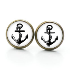 Schwarzer Anker Ohrringe aus Edelstahl – Maritimes Blumen Motiv – Just Trisha Schwarzer Anker Ohrringe aus Edelstahl - Maritimes Blumen Motiv - Just Trisha