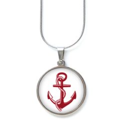 Roter Anker Ohrringe aus Edelstahl – Maritimes Blumen Motiv – Just Trisha Roter Anker Ohrringe aus Edelstahl - Maritimes Blumen Motiv - Just Trisha
