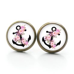Schwarzer Anker Ohrringe aus Edelstahl – Maritimes Blumen Motiv – Just Trisha Schwarzer Anker Ohrringe aus Edelstahl - Maritimes Blumen Motiv - Just Trisha
