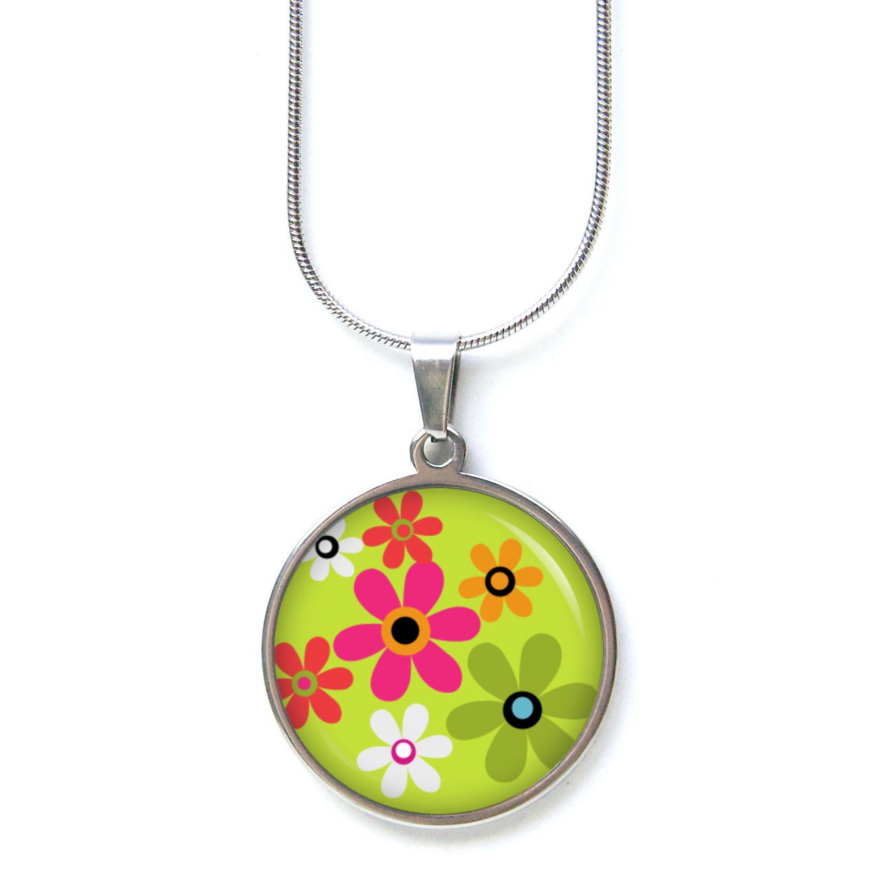 Ohrstecker, Ohrhänger, Clipse & Druckknopf – Motiv Flower Power Blumen hellgrün – Schmuck aus Edelstahl Ohrstecker, Ohrhänger, Clipse & Druckknopf – Motiv Flower Power Blumen hellgrün – Schmuck aus Edelstahl