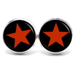 Roter Stern Ohrringe aus Edelstahl - Minimalistisches Retro Motiv - Just Trisha