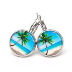 Ohrstecker, Ohrhänger, Clipse & Druckknopf – Motiv Strand Meer Palme Urlaub – Schmuck aus Edelstahl Ohrstecker, Ohrhänger, Clipse & Druckknopf - Motiv Strand Meer Palme Urlaub - Schmuck aus Edelstahl