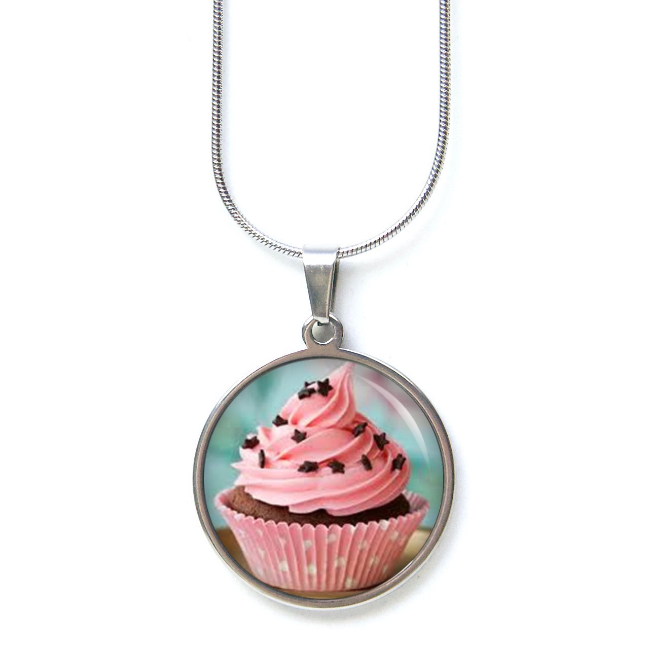 Druckknopf Ohrstecker Ohrhänger Clipse Cupcake Kuchen rosa Druckknopf Ohrstecker Ohrhänger Clipse Cupcake Kuchen rosa