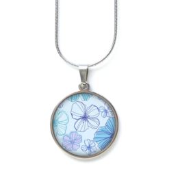 Ohrstecker, Ohrhänger, Clipse & Druckknopf – Motiv viele blaue Blumen Blumenmeer – Schmuck aus Edelstahl Ohrstecker, Ohrhänger, Clipse & Druckknopf – Motiv viele blaue Blumen Blumenmeer – Schmuck aus Edelstahl