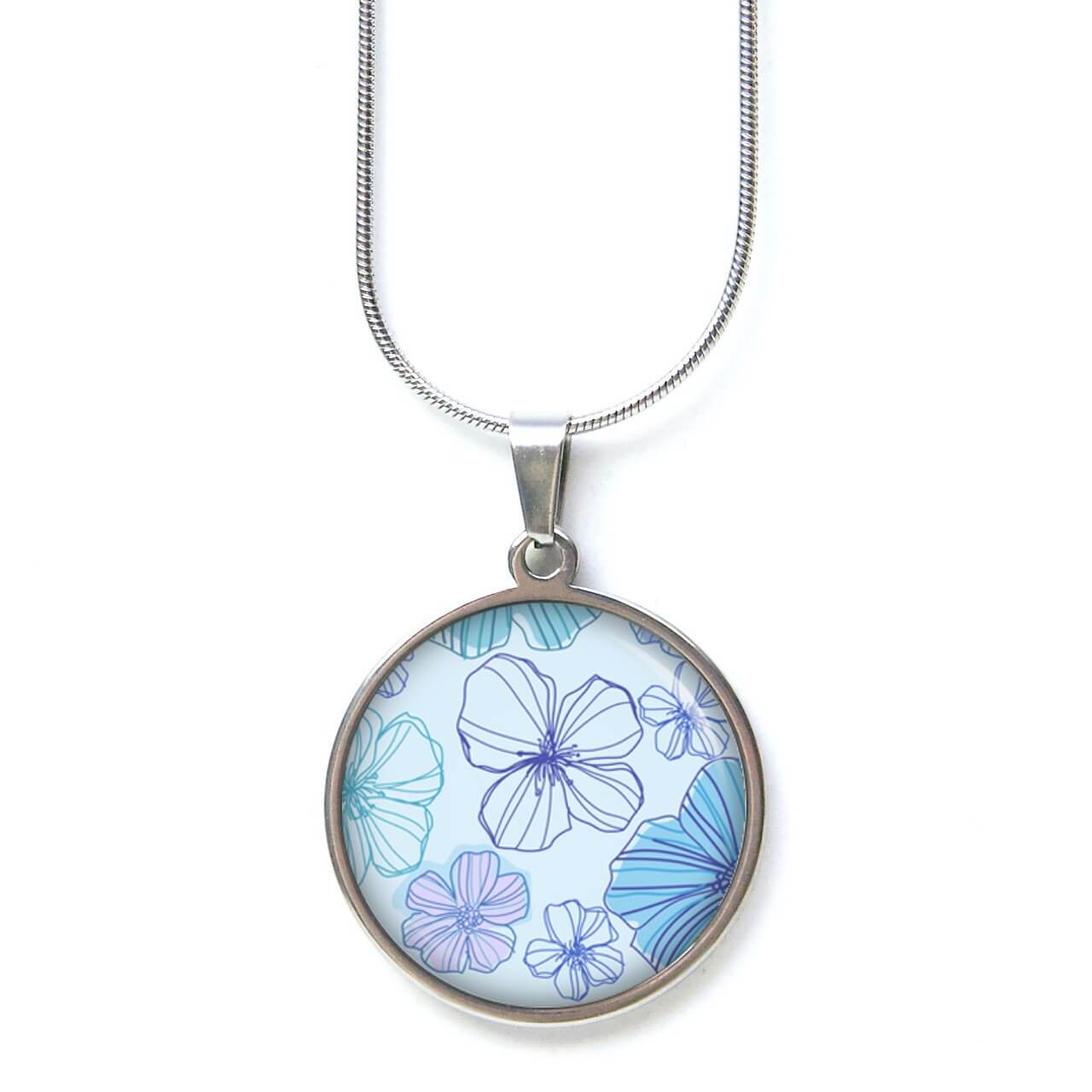 Ohrstecker, Ohrhänger, Clipse & Druckknopf – Motiv viele blaue Blumen Blumenmeer – Schmuck aus Edelstahl Ohrstecker, Ohrhänger, Clipse & Druckknopf – Motiv viele blaue Blumen Blumenmeer – Schmuck aus Edelstahl