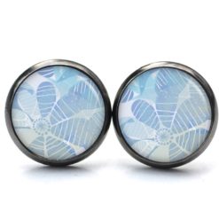Ohrstecker, Ohrhänger, Clipse & Druckknopf – Motiv große hellblaue Blumen – Schmuck aus Edelstahl Ohrstecker, Ohrhänger, Clipse & Druckknopf – Motiv große hellblaue Blumen – Schmuck aus Edelstahl