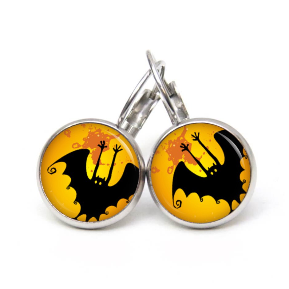 Druckknopf Ohrstecker Ohrhänger Clipse Halloween Fledermaus Druckknopf Ohrstecker Ohrhänger Clipse Halloween Fledermaus