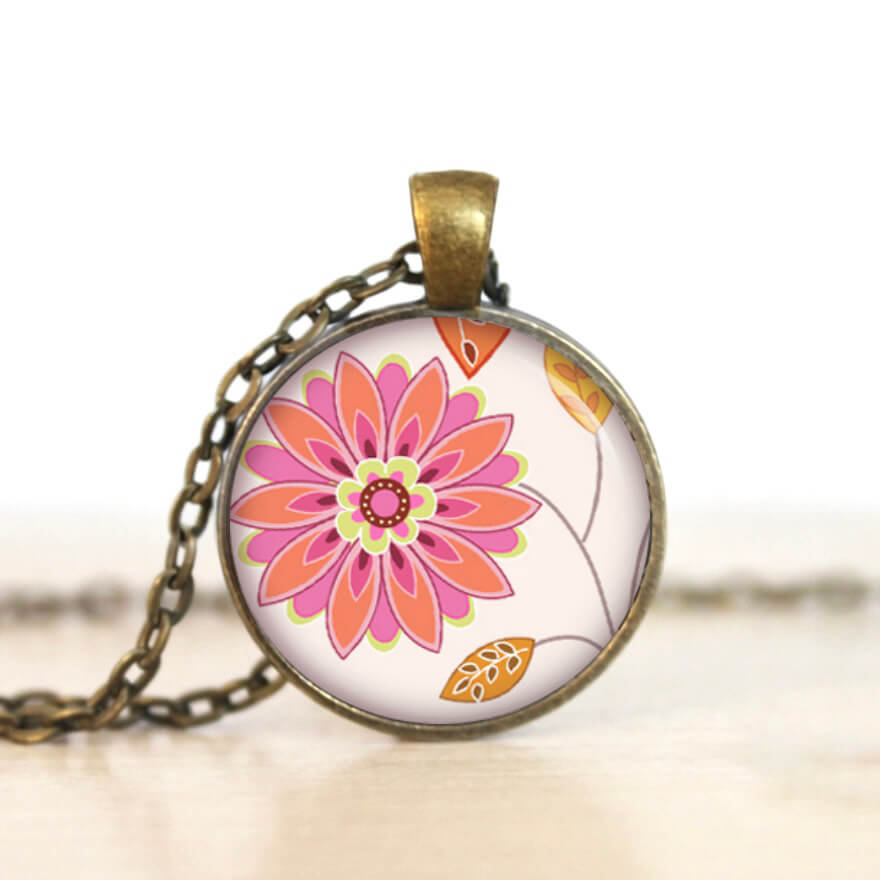 Ohrstecker, Ohrhänger, Clipse & Druckknopf – Motiv Große rosa Blume – Schmuck aus Edelstahl Ohrstecker, Ohrhänger, Clipse & Druckknopf – Motiv Große rosa Blume – Schmuck aus Edelstahl
