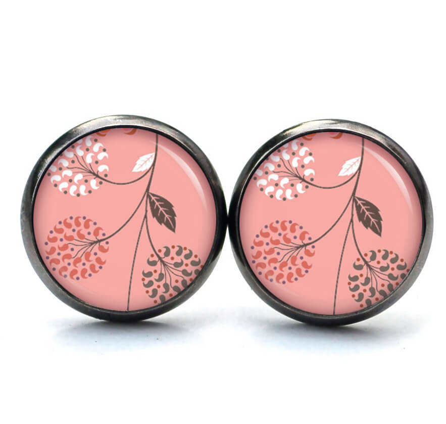 Ohrstecker, Ohrhänger, Clipse & Druckknopf – Motiv Zart rosa Blumen – Schmuck aus Edelstahl Ohrstecker, Ohrhänger, Clipse & Druckknopf – Motiv Zart rosa Blumen – Schmuck aus Edelstahl
