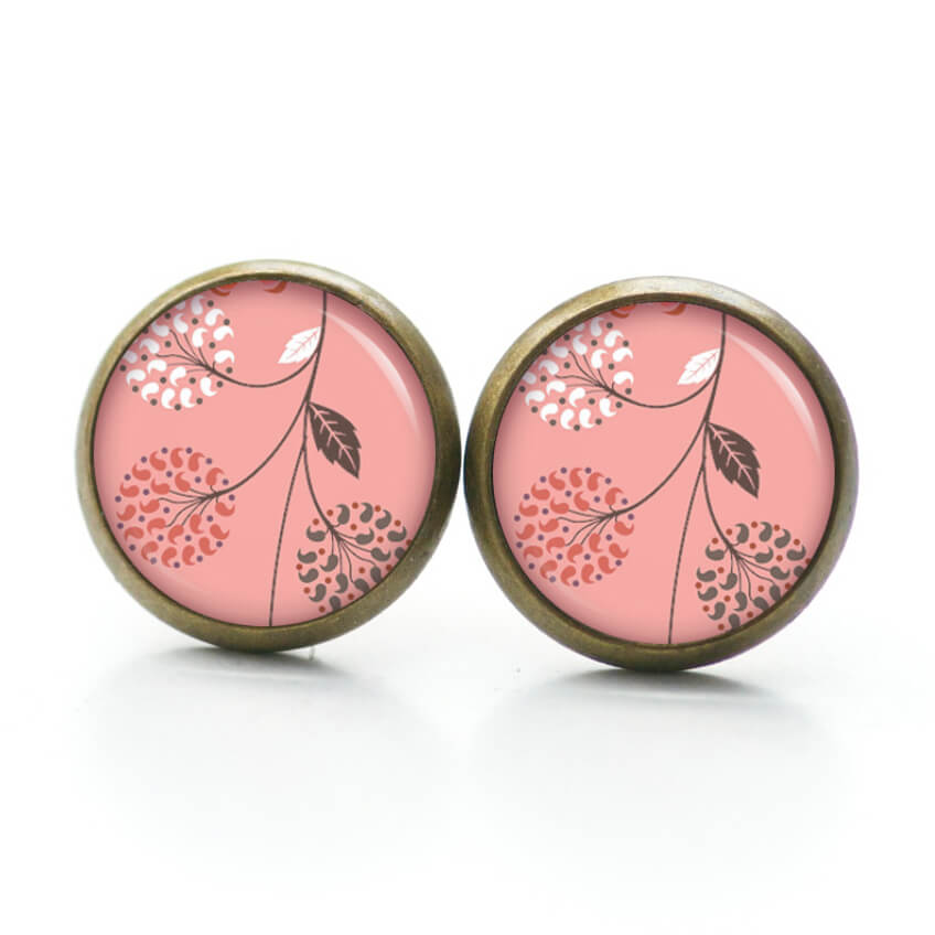 Ohrstecker, Ohrhänger, Clipse & Druckknopf – Motiv Zart rosa Blumen – Schmuck aus Edelstahl Ohrstecker, Ohrhänger, Clipse & Druckknopf – Motiv Zart rosa Blumen – Schmuck aus Edelstahl