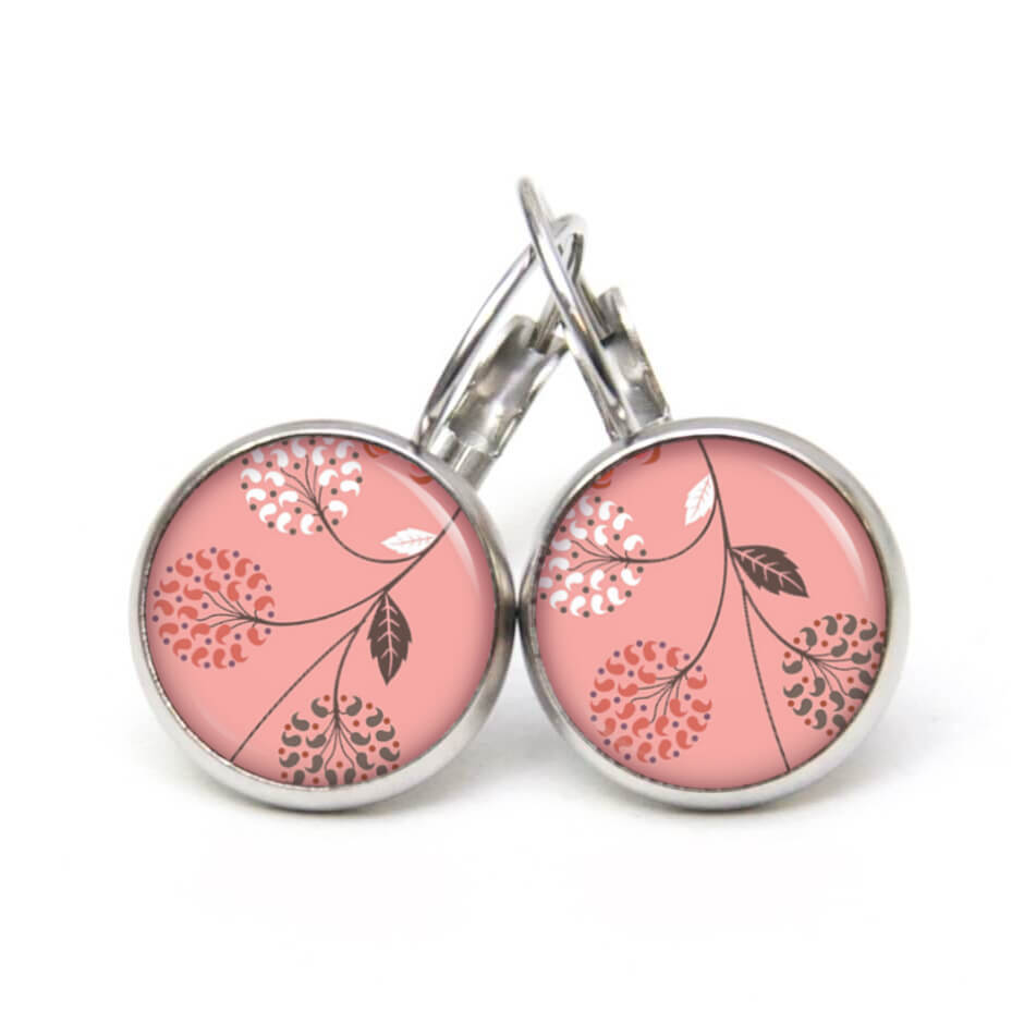 Ohrstecker, Ohrhänger, Clipse & Druckknopf – Motiv Zart rosa Blumen – Schmuck aus Edelstahl Ohrstecker, Ohrhänger, Clipse & Druckknopf – Motiv Zart rosa Blumen – Schmuck aus Edelstahl