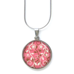 Ohrstecker, Ohrhänger, Clipse & Druckknopf – Motiv Wildes rosa Blumenmuster – Schmuck aus Edelstahl Ohrstecker, Ohrhänger, Clipse & Druckknopf – Motiv Wildes rosa Blumenmuster – Schmuck aus Edelstahl