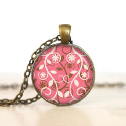 Ohrstecker, Ohrhänger, Clipse & Druckknopf – Motiv Wildes rosa Blumenmuster – Schmuck aus Edelstahl Ohrstecker, Ohrhänger, Clipse & Druckknopf – Motiv Wildes rosa Blumenmuster – Schmuck aus Edelstahl
