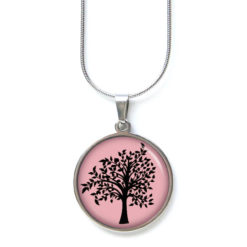 Ohrstecker, Ohrhänger, Clipse & Druckknopf – Motiv großer Rosa Schwarzer Baum – Schmuck aus Edelstahl Ohrstecker, Ohrhänger, Clipse & Druckknopf - Motiv großer Rosa Schwarzer Baum - Schmuck aus Edelstahl