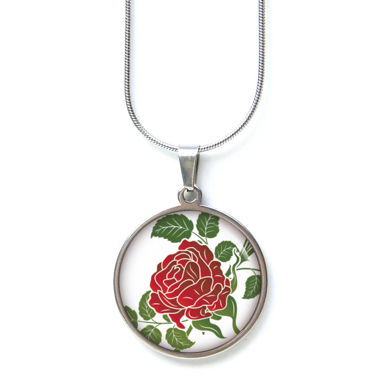 Ohrstecker, Ohrhänger, Clipse & Druckknopf – Motiv Romantische Rote Rose – Schmuck aus Edelstahl Ohrstecker, Ohrhänger, Clipse & Druckknopf – Motiv Romantische Rote Rose – Schmuck aus Edelstahl
