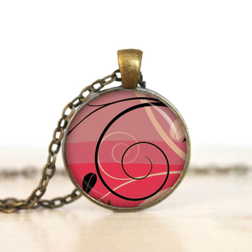 Ohrstecker, Ohrhänger, Clipse & Druckknopf – Motiv Abstrakte Wirbel Rosa – Schmuck aus Edelstahl Ohrstecker, Ohrhänger, Clipse & Druckknopf - Motiv Abstrakte Wirbel Rosa - Schmuck aus Edelstahl