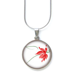 Ohrstecker, Ohrhänger, Clipse & Druckknopf – Motiv Zarte Lotusblüte Rot – Schmuck aus Edelstahl Ohrstecker, Ohrhänger, Clipse & Druckknopf – Motiv Zarte Lotusblüte Rot – Schmuck aus Edelstahl