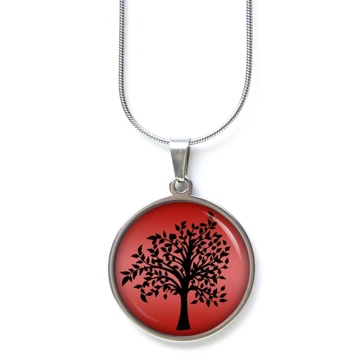 Ohrstecker, Ohrhänger, Clipse & Druckknopf – Motiv großer Baum Rot Schwarz – Schmuck aus Edelstahl Ohrstecker, Ohrhänger, Clipse & Druckknopf - Motiv großer Baum Rot Schwarz - Schmuck aus Edelstahl
