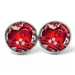 Ohrstecker, Ohrhänger, Clipse & Druckknopf – Motiv Valentinstag Herzen – Schmuck aus Edelstahl