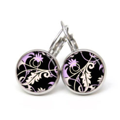 Ohrstecker, Ohrhänger, Clipse & Druckknopf – Motiv Elegante Arabesken Violett – Schmuck aus Edelstahl Ohrstecker, Ohrhänger, Clipse & Druckknopf - Motiv Elegante Arabesken Violett - Schmuck aus Edelstahl
