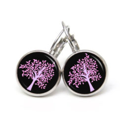 Ohrstecker, Ohrhänger, Clipse & Druckknopf – Motiv großer roser Baum – Schmuck aus Edelstahl Ohrstecker, Ohrhänger, Clipse & Druckknopf - Motiv großer roser Baum - Schmuck aus Edelstahl