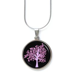 Ohrstecker, Ohrhänger, Clipse & Druckknopf – Motiv großer roser Baum – Schmuck aus Edelstahl Ohrstecker, Ohrhänger, Clipse & Druckknopf - Motiv großer roser Baum - Schmuck aus Edelstahl