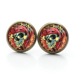 Ohrstecker, Ohrhänger, Clipse & Druckknopf – Motiv Piraten Totenkopf – Schmuck aus Edelstahl Ohrstecker, Ohrhänger, Clipse & Druckknopf – Motiv Piraten Totenkopf – Schmuck aus Edelstahl