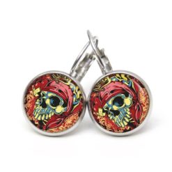 Ohrstecker, Ohrhänger, Clipse & Druckknopf – Motiv Piraten Totenkopf – Schmuck aus Edelstahl Ohrstecker, Ohrhänger, Clipse & Druckknopf – Motiv Piraten Totenkopf – Schmuck aus Edelstahl