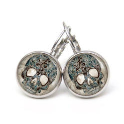 Ohrstecker, Ohrhänger, Clipse & Druckknopf – Motiv Totenkopf Maske – Schmuck aus Edelstahl Ohrstecker, Ohrhänger, Clipse & Druckknopf – Motiv Totenkopf Maske – Schmuck aus Edelstahl