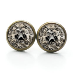 Ohrstecker, Ohrhänger, Clipse & Druckknopf – Motiv Totenkopf mit 2 Jungen – Schmuck aus Edelstahl Ohrstecker, Ohrhänger, Clipse & Druckknopf – Motiv Totenkopf mit 2 Jungen – Schmuck aus Edelstahl