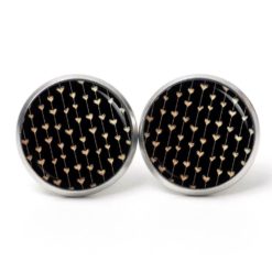 Druckknopf Ohrstecker Ohrhänger Clipse mit zarten goldenen Herzen Valentinstag Druckknopf Ohrstecker Ohrhänger Clipse mit zarten goldenen Herzen Valentinstag