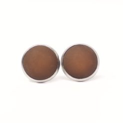 Braun matte Polaris Ohrstecker Ohrhänger Clipse