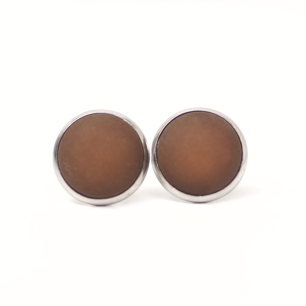 Braun matte Polaris Ohrstecker Ohrhänger Clipse Braun matte Polaris Ohrstecker Ohrhänger Clipse