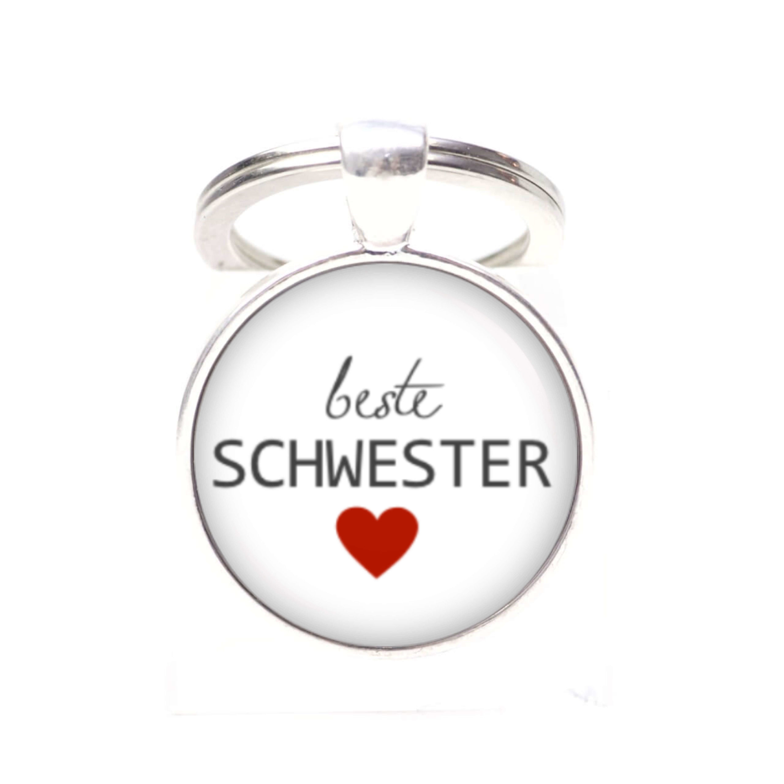 Schlüsselanhänger beste Schwester – Herz Lieblingsmensch Schlüsselanhänger beste Schwester - Herz Lieblingsmensch
