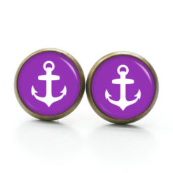 Ohrstecker, Ohrhänger, Clipse & Druckknopf – Motiv maritim Anker Violett – Schmuck aus Edelstahl Ohrstecker, Ohrhänger, Clipse & Druckknopf - Motiv maritim Anker Violett - Schmuck aus Edelstahl