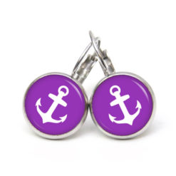 Ohrstecker, Ohrhänger, Clipse & Druckknopf – Motiv maritim Anker Violett – Schmuck aus Edelstahl Ohrstecker, Ohrhänger, Clipse & Druckknopf - Motiv maritim Anker Violett - Schmuck aus Edelstahl