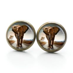 Druckknopf Ohrstecker Ohrhänger clipse großer Elefant Druckknopf Ohrstecker Ohrhänger clipse großer Elefant
