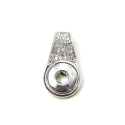 Mini Druckknopf Anhänger mit Strass für 10mm Druckknopf