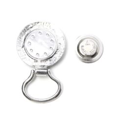 Druckknopf Schlüsselanhänger Leder schwarz für 16mm Druckknopf